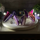 Small Purple Agate "Butterfly Wings", ~4" Length #5049PU - Brazil GemsBrazil GemsSmall Purple Agate "Butterfly Wings", ~4" Length #5049PUAgate Butterfly Wings5049PU-011