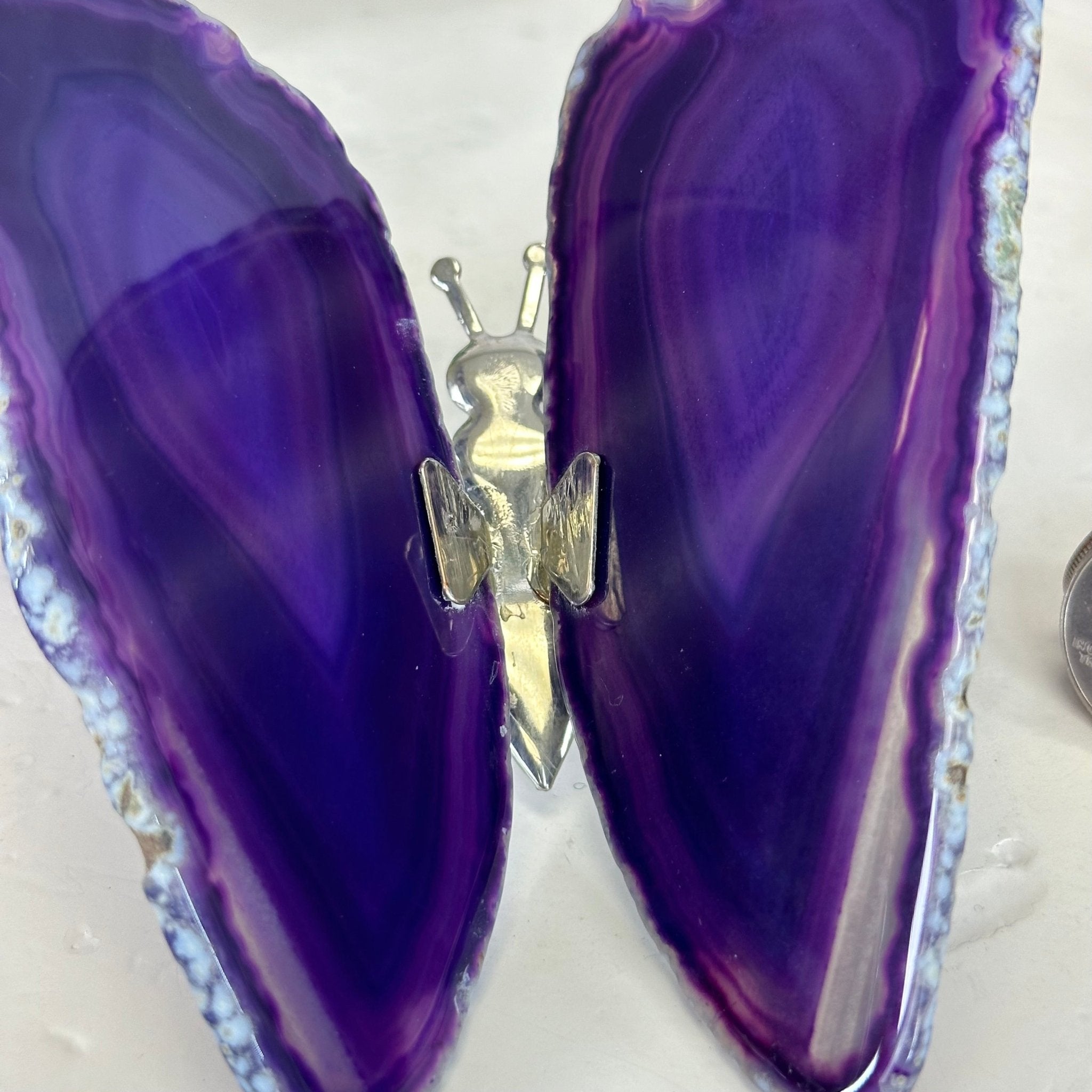 Small Purple Agate "Butterfly Wings", ~4" Length #5049PU - Brazil GemsBrazil GemsSmall Purple Agate "Butterfly Wings", ~4" Length #5049PUAgate Butterfly Wings5049PU-011