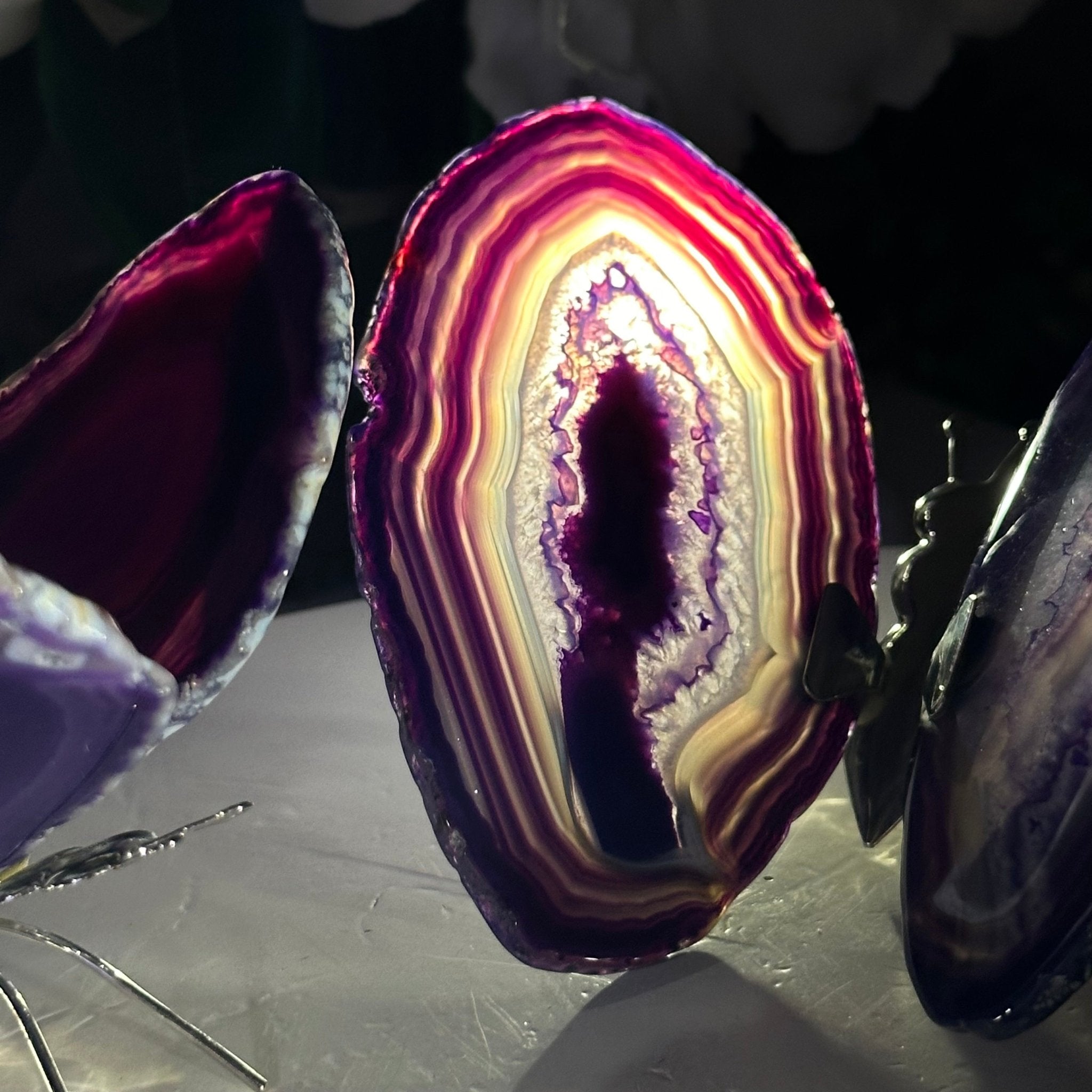 Small Purple Agate "Butterfly Wings", ~4" Length #5049PU - Brazil GemsBrazil GemsSmall Purple Agate "Butterfly Wings", ~4" Length #5049PUAgate Butterfly Wings5049PU-011