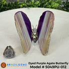 Small Purple Agate "Butterfly Wings", ~4" Length #5049PU - Brazil GemsBrazil GemsSmall Purple Agate "Butterfly Wings", ~4" Length #5049PUAgate Butterfly Wings5049PU-012