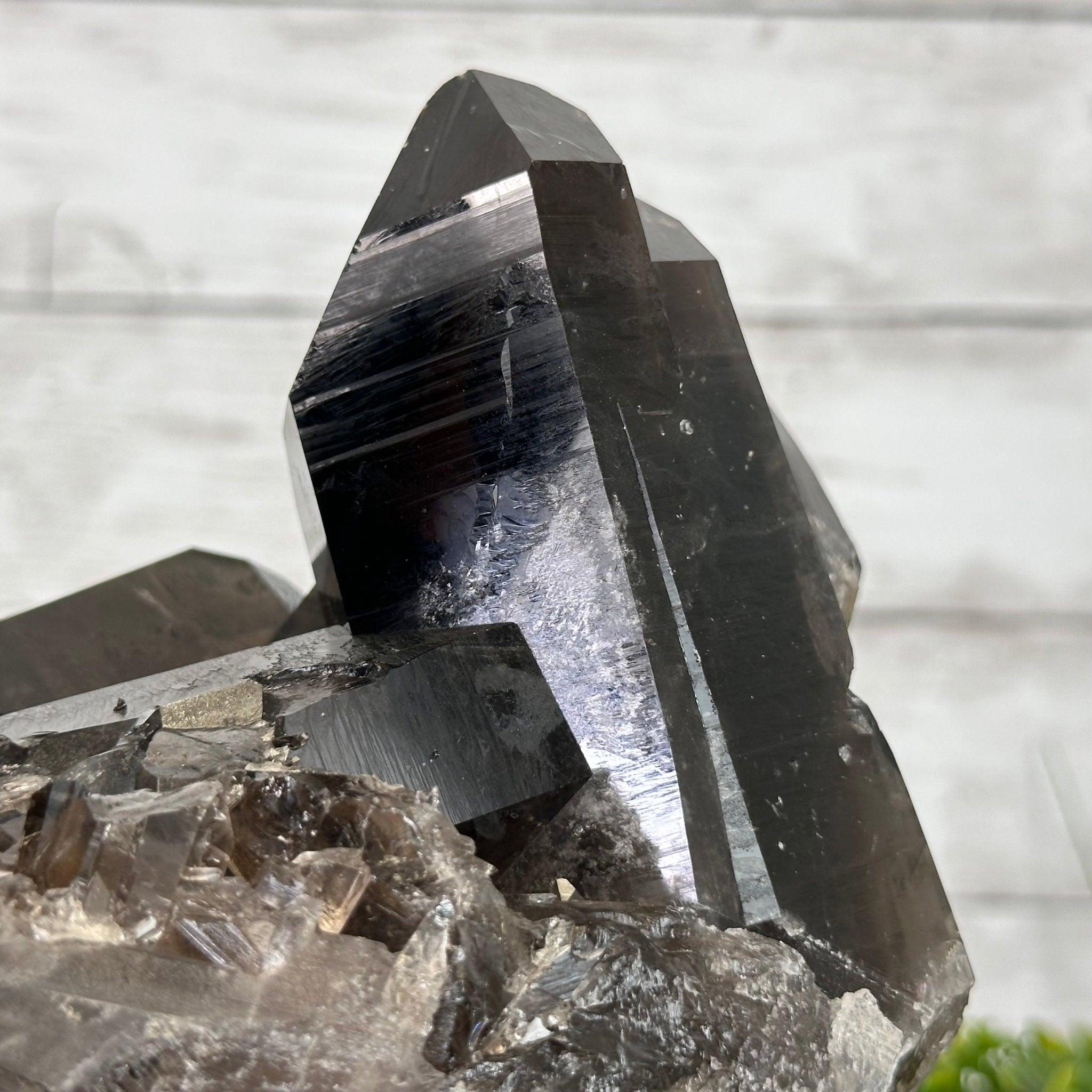 Smoky Quartz Cluster on a Metal Stand, 11.7 lbs & 12.5" Tall #5700-0014 - Brazil GemsBrazil GemsSmoky Quartz Cluster on a Metal Stand, 11.7 lbs & 12.5" Tall #5700-0014Clusters on Fixed Bases5700-0014
