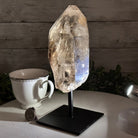 Smoky Quartz Crystal Point on a Metal Stand, 8.5" Tall Model #3122SQ-005 by Brazil Gems - Brazil GemsBrazil GemsSmoky Quartz Crystal Point on a Metal Stand, 8.5" Tall Model #3122SQ-005 by Brazil GemsCrystal Points3122SQ-005