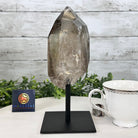 Smoky Quartz Crystal Point on a Metal Stand, 8.5" Tall Model #3122SQ-005 by Brazil Gems - Brazil GemsBrazil GemsSmoky Quartz Crystal Point on a Metal Stand, 8.5" Tall Model #3122SQ-005 by Brazil GemsCrystal Points3122SQ-005
