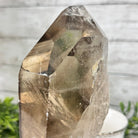 Smoky Quartz Crystal Point on a Metal Stand, 8.5" Tall Model #3122SQ-005 by Brazil Gems - Brazil GemsBrazil GemsSmoky Quartz Crystal Point on a Metal Stand, 8.5" Tall Model #3122SQ-005 by Brazil GemsCrystal Points3122SQ-005