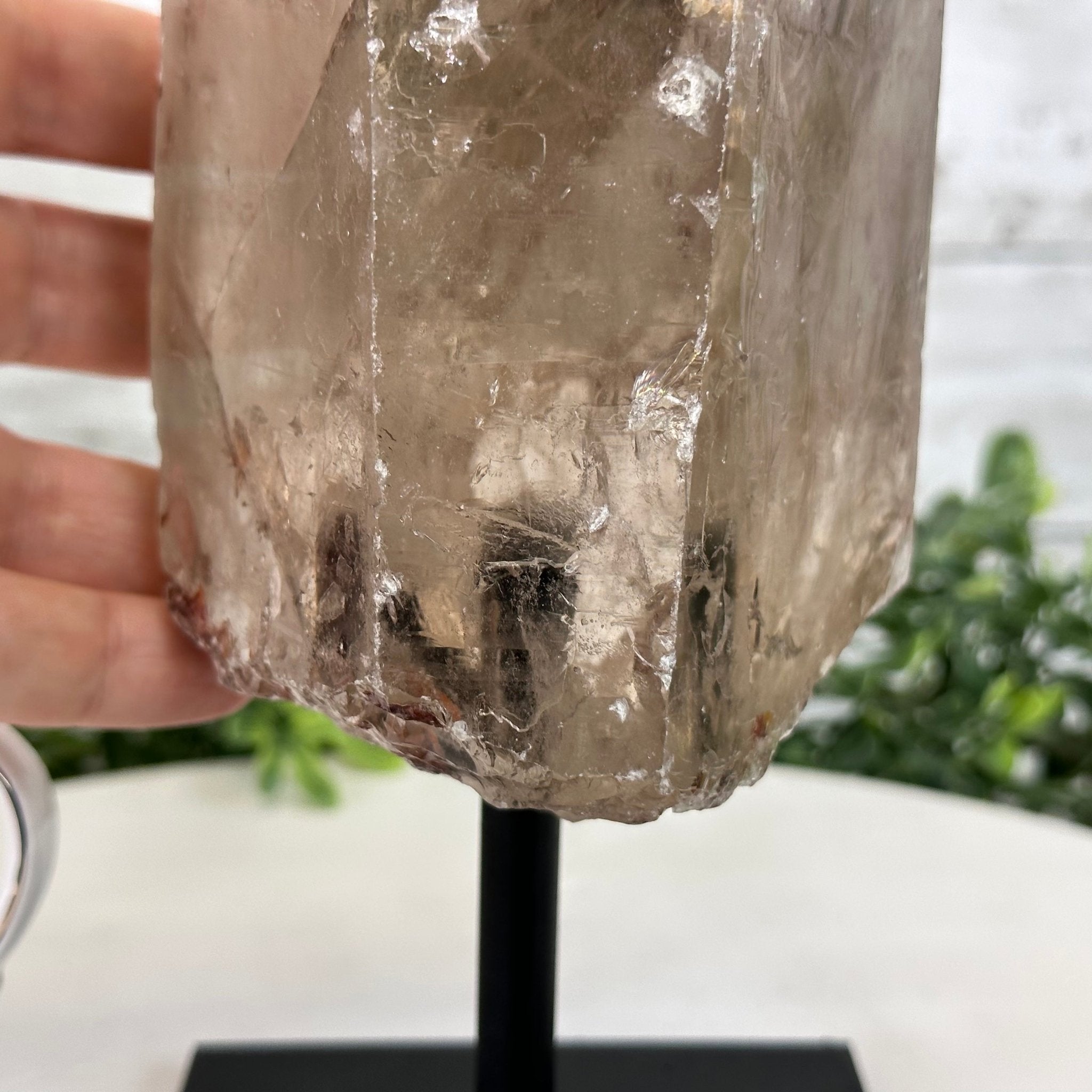 Smoky Quartz Crystal Point on a Metal Stand, 8.5" Tall Model #3122SQ-007 by Brazil Gems - Brazil GemsBrazil GemsSmoky Quartz Crystal Point on a Metal Stand, 8.5" Tall Model #3122SQ-007 by Brazil GemsCrystal Points3122SQ-007
