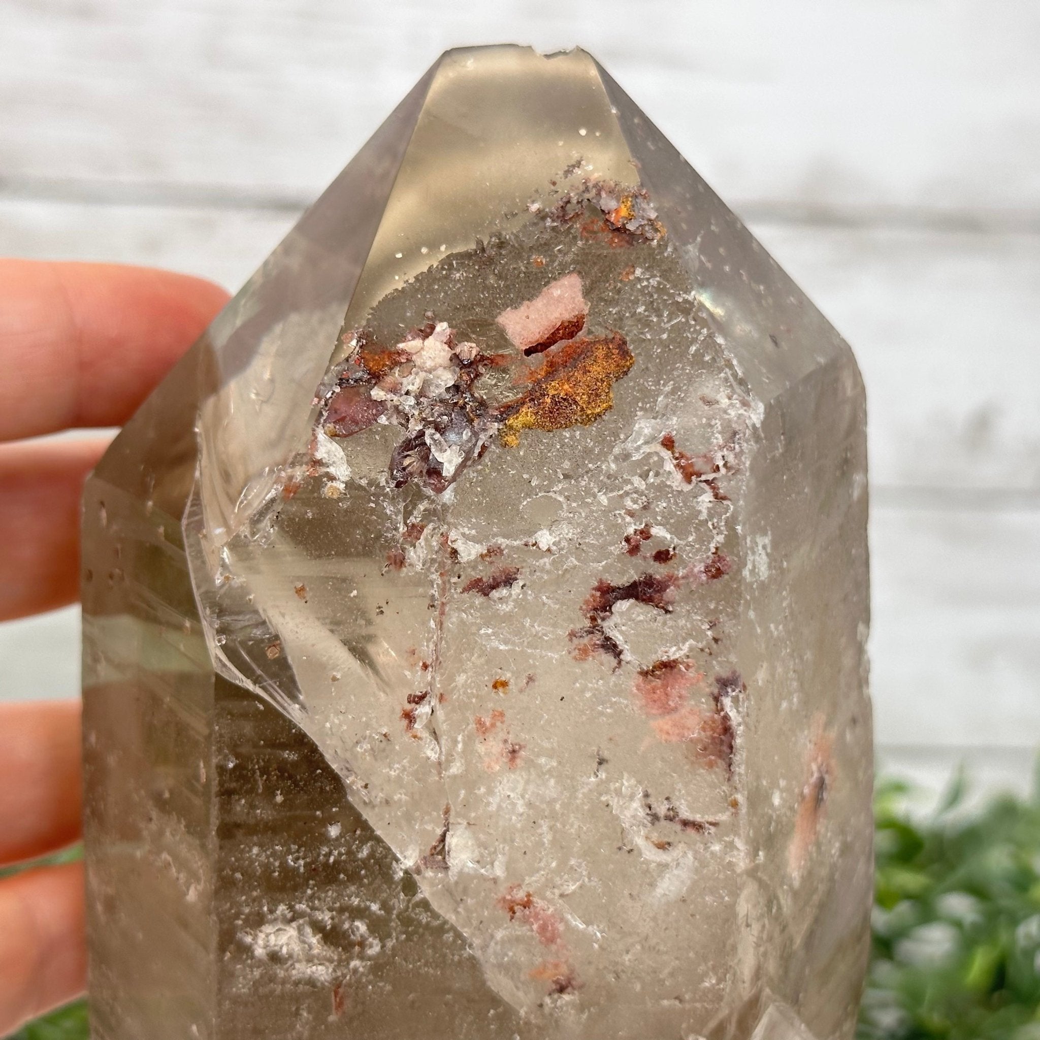 Smoky Quartz Crystal Point on a Metal Stand, 8.5" Tall Model #3122SQ-007 by Brazil Gems - Brazil GemsBrazil GemsSmoky Quartz Crystal Point on a Metal Stand, 8.5" Tall Model #3122SQ-007 by Brazil GemsCrystal Points3122SQ-007
