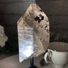 Smoky Quartz Crystal Point on a Metal Stand, 8.5" Tall Model #3122SQ-007 by Brazil Gems - Brazil GemsBrazil GemsSmoky Quartz Crystal Point on a Metal Stand, 8.5" Tall Model #3122SQ-007 by Brazil GemsCrystal Points3122SQ-007