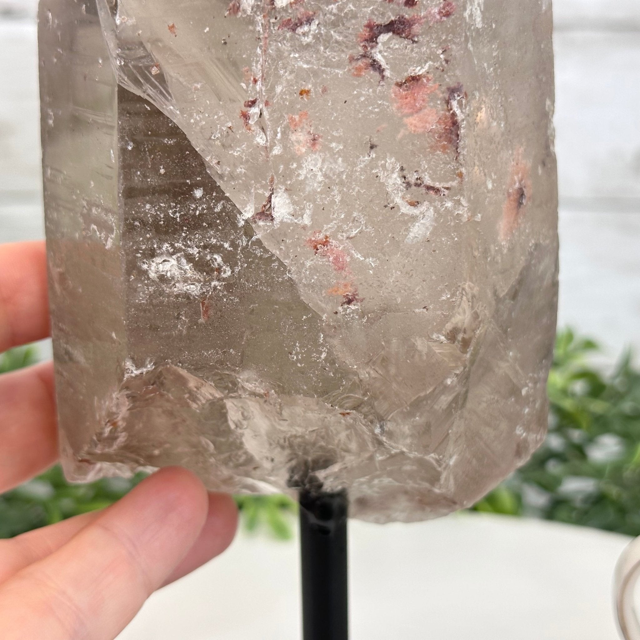 Smoky Quartz Crystal Point on a Metal Stand, 8.5" Tall Model #3122SQ-007 by Brazil Gems - Brazil GemsBrazil GemsSmoky Quartz Crystal Point on a Metal Stand, 8.5" Tall Model #3122SQ-007 by Brazil GemsCrystal Points3122SQ-007