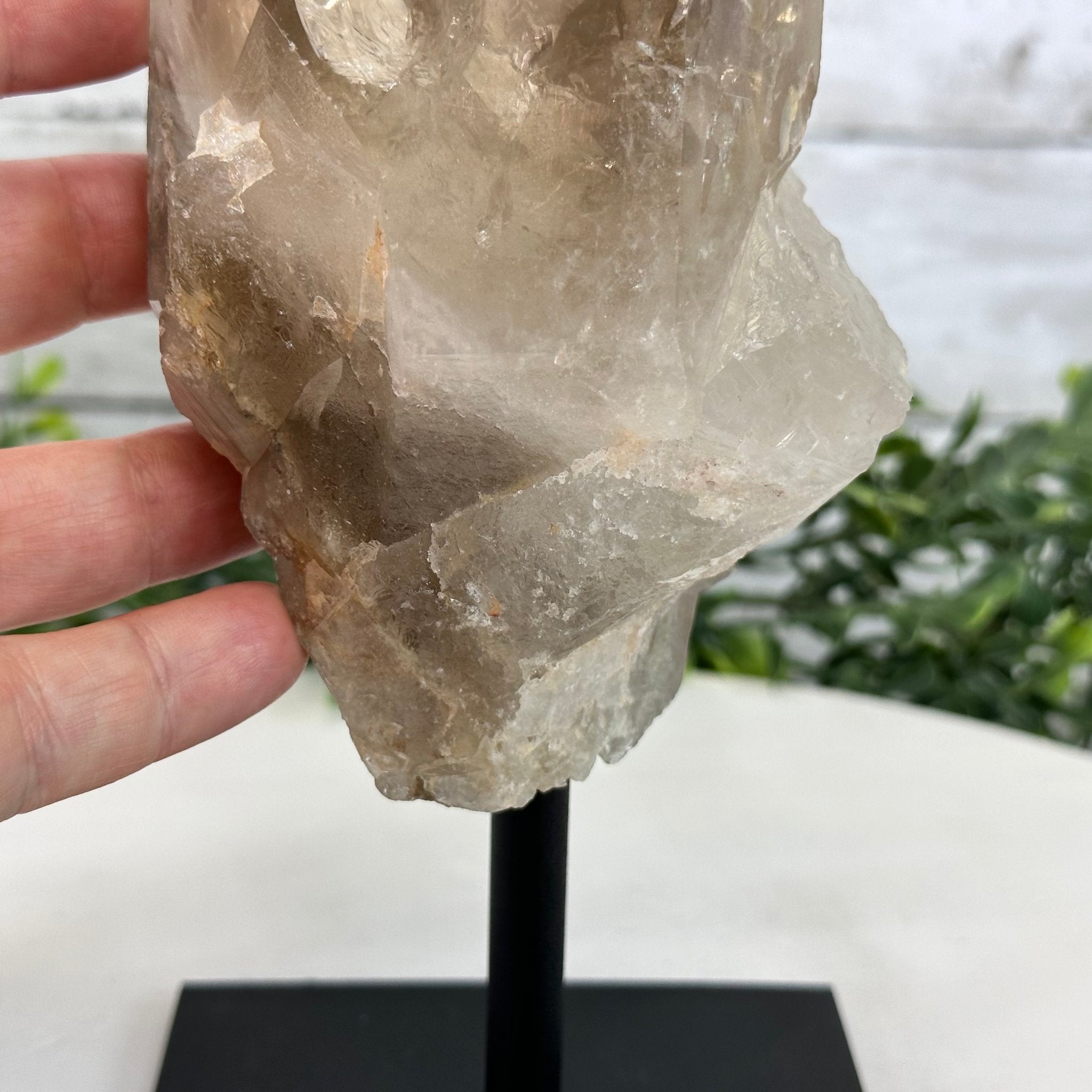 Smoky Quartz Crystal Point on a Metal Stand, 9" Tall Model #3122SQ-002 by Brazil Gems - Brazil GemsBrazil GemsSmoky Quartz Crystal Point on a Metal Stand, 9" Tall Model #3122SQ-002 by Brazil GemsCrystal Points3122SQ-002