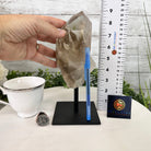 Smoky Quartz Crystal Point on a Metal Stand, 9" Tall Model #3122SQ-002 by Brazil Gems - Brazil GemsBrazil GemsSmoky Quartz Crystal Point on a Metal Stand, 9" Tall Model #3122SQ-002 by Brazil GemsCrystal Points3122SQ-002