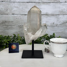 Smoky Quartz Crystal Point on a Metal Stand, 9.3" Tall Model #3122SQ-003 by Brazil Gems - Brazil GemsBrazil GemsSmoky Quartz Crystal Point on a Metal Stand, 9.3" Tall Model #3122SQ-003 by Brazil GemsCrystal Points3122SQ-003