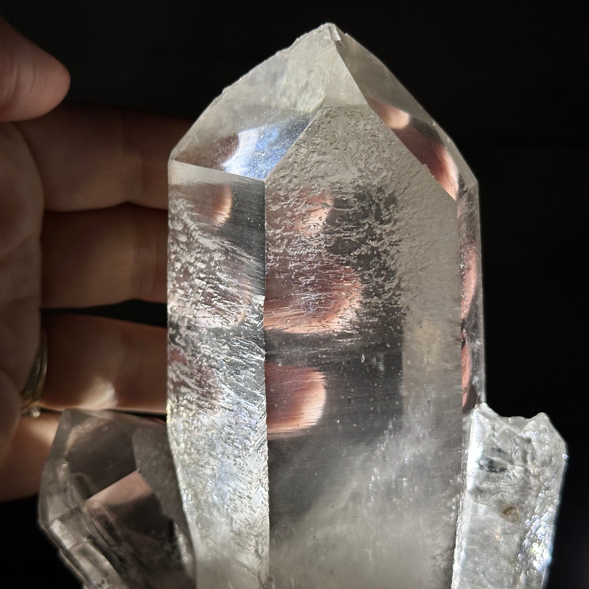 Smoky Quartz Crystal Point on a Metal Stand, 9.3" Tall Model #3122SQ-003 by Brazil Gems - Brazil GemsBrazil GemsSmoky Quartz Crystal Point on a Metal Stand, 9.3" Tall Model #3122SQ-003 by Brazil GemsCrystal Points3122SQ-003