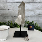 Smoky Quartz Crystal Point on a Metal Stand, 9.3" Tall Model #3122SQ-003 by Brazil Gems - Brazil GemsBrazil GemsSmoky Quartz Crystal Point on a Metal Stand, 9.3" Tall Model #3122SQ-003 by Brazil GemsCrystal Points3122SQ-003