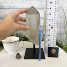 Smoky Quartz Crystal Point on a Metal Stand, 9.3" Tall Model #3122SQ-003 by Brazil Gems - Brazil GemsBrazil GemsSmoky Quartz Crystal Point on a Metal Stand, 9.3" Tall Model #3122SQ-003 by Brazil GemsCrystal Points3122SQ-003