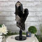 Smoky Quartz on a Rotating Stand, 26.2 lbs & 19.1" Tall #5701-0002 - Brazil GemsBrazil GemsSmoky Quartz on a Rotating Stand, 26.2 lbs & 19.1" Tall #5701-0002Clusters on Rotating Bases5701-0002