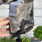 Smoky Quartz on a Rotating Stand, 26.2 lbs & 19.1" Tall #5701-0002 - Brazil GemsBrazil GemsSmoky Quartz on a Rotating Stand, 26.2 lbs & 19.1" Tall #5701-0002Clusters on Rotating Bases5701-0002