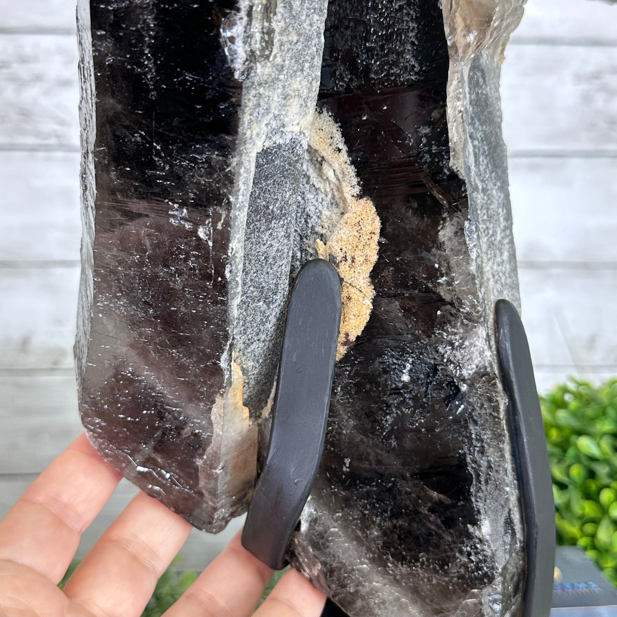 Smoky Quartz on a Rotating Stand, 26.2 lbs & 19.1" Tall #5701-0002 - Brazil GemsBrazil GemsSmoky Quartz on a Rotating Stand, 26.2 lbs & 19.1" Tall #5701-0002Clusters on Rotating Bases5701-0002