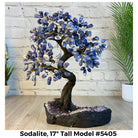 Sodalite 17" Tall Handmade Gemstone Tree on a Crystal base, 240 Gems #5405SODA - Brazil GemsBrazil GemsSodalite 17" Tall Handmade Gemstone Tree on a Crystal base, 240 Gems #5405SODAGemstone Trees5405SODA
