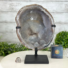 Special Agate "Bowl" on a Metal Base, 6.4 lbs & 11.5" Tall #5500NA-001 - Brazil GemsBrazil GemsSpecial Agate "Bowl" on a Metal Base, 6.4 lbs & 11.5" Tall #5500NA-001Clusters on Fixed Bases5500NA-001