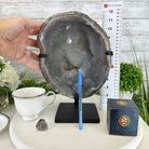 Special Agate "Bowl" on a Metal Base, 6.4 lbs & 11.5" Tall #5500NA-001 - Brazil GemsBrazil GemsSpecial Agate "Bowl" on a Metal Base, 6.4 lbs & 11.5" Tall #5500NA-001Clusters on Fixed Bases5500NA-001