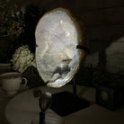 Special Agate "Bowl" on a Metal Base, 6.4 lbs & 11.5" Tall #5500NA-001 - Brazil GemsBrazil GemsSpecial Agate "Bowl" on a Metal Base, 6.4 lbs & 11.5" Tall #5500NA-001Clusters on Fixed Bases5500NA-001