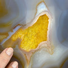 Special Large Natural Brazilian Agate Slice on a Metal Stand, 28.5" Tall #5056-0044 - Brazil GemsBrazil GemsSpecial Large Natural Brazilian Agate Slice on a Metal Stand, 28.5" Tall #5056-0044Slices on Fixed Bases5056-0044