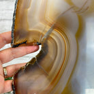Special Large Natural Brazilian Agate Slice on a Metal Stand, 28.5" Tall #5056-0044 - Brazil GemsBrazil GemsSpecial Large Natural Brazilian Agate Slice on a Metal Stand, 28.5" Tall #5056-0044Slices on Fixed Bases5056-0044