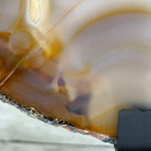 Special Large Natural Brazilian Agate Slice on a Metal Stand, 28.5" Tall #5056-0044 - Brazil GemsBrazil GemsSpecial Large Natural Brazilian Agate Slice on a Metal Stand, 28.5" Tall #5056-0044Slices on Fixed Bases5056-0044