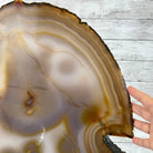 Special Large Natural Brazilian Agate Slice on a Metal Stand, 28.5" Tall #5056-0044 - Brazil GemsBrazil GemsSpecial Large Natural Brazilian Agate Slice on a Metal Stand, 28.5" Tall #5056-0044Slices on Fixed Bases5056-0044