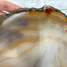 Special Large Natural Brazilian Agate Slice on a Metal Stand, 28.5" Tall #5056-0044 - Brazil GemsBrazil GemsSpecial Large Natural Brazilian Agate Slice on a Metal Stand, 28.5" Tall #5056-0044Slices on Fixed Bases5056-0044