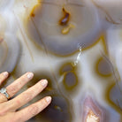 Special Large Natural Brazilian Agate Slice on a Metal Stand, 28.5" Tall #5056-0044 - Brazil GemsBrazil GemsSpecial Large Natural Brazilian Agate Slice on a Metal Stand, 28.5" Tall #5056-0044Slices on Fixed Bases5056-0044