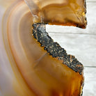 Special Large Natural Brazilian Agate Slice on a Metal Stand, 28.5" Tall #5056-0044 - Brazil GemsBrazil GemsSpecial Large Natural Brazilian Agate Slice on a Metal Stand, 28.5" Tall #5056-0044Slices on Fixed Bases5056-0044