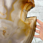Special Large Natural Brazilian Agate Slice on a Metal Stand, 29.1" Tall #5056-0043 - Brazil GemsBrazil GemsSpecial Large Natural Brazilian Agate Slice on a Metal Stand, 29.1" Tall #5056-0043Slices on Fixed Bases5056-0043