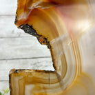 Special Large Natural Brazilian Agate Slice on a Metal Stand, 29.1" Tall #5056-0043 - Brazil GemsBrazil GemsSpecial Large Natural Brazilian Agate Slice on a Metal Stand, 29.1" Tall #5056-0043Slices on Fixed Bases5056-0043