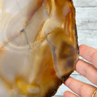 Special Large Natural Brazilian Agate Slice on a Metal Stand, 29.1" Tall #5056-0043 - Brazil GemsBrazil GemsSpecial Large Natural Brazilian Agate Slice on a Metal Stand, 29.1" Tall #5056-0043Slices on Fixed Bases5056-0043