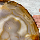 Special Large Natural Brazilian Agate Slice on a Metal Stand, 29.1" Tall #5056-0043 - Brazil GemsBrazil GemsSpecial Large Natural Brazilian Agate Slice on a Metal Stand, 29.1" Tall #5056-0043Slices on Fixed Bases5056-0043