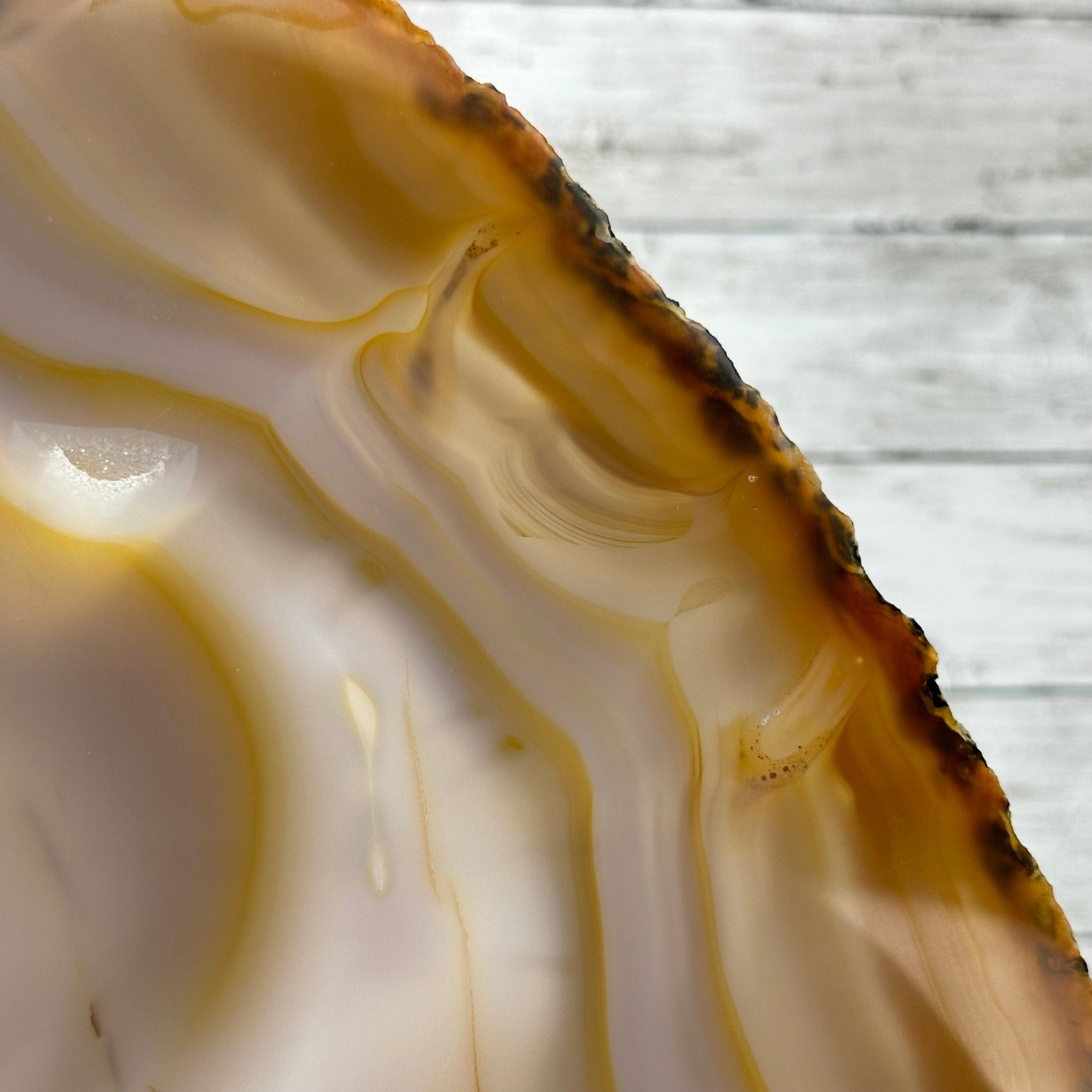 Special Large Natural Brazilian Agate Slice on a Metal Stand, 29.1" Tall #5056-0043 - Brazil GemsBrazil GemsSpecial Large Natural Brazilian Agate Slice on a Metal Stand, 29.1" Tall #5056-0043Slices on Fixed Bases5056-0043