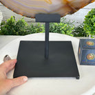 Special Large Natural Brazilian Agate Slice on a Metal Stand, 29.1" Tall #5056-0043 - Brazil GemsBrazil GemsSpecial Large Natural Brazilian Agate Slice on a Metal Stand, 29.1" Tall #5056-0043Slices on Fixed Bases5056-0043