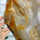 Special Large Natural Brazilian Agate Slice on a Metal Stand, 29.1" Tall #5056-0043 - Brazil GemsBrazil GemsSpecial Large Natural Brazilian Agate Slice on a Metal Stand, 29.1" Tall #5056-0043Slices on Fixed Bases5056-0043
