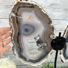 Special Natural Brazilian Agate "Butterfly Wings", Metal Stand, 15.7" Tall Model #5050NA-102 by Brazil Gems - Brazil GemsBrazil GemsSpecial Natural Brazilian Agate "Butterfly Wings", Metal Stand, 15.7" Tall Model #5050NA-102 by Brazil GemsAgate Butterfly Wings5050NA-102