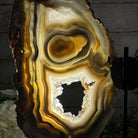 Special Natural Brazilian Agate "Butterfly Wings", Metal Stand, 15.7" Tall Model #5050NA-102 by Brazil Gems - Brazil GemsBrazil GemsSpecial Natural Brazilian Agate "Butterfly Wings", Metal Stand, 15.7" Tall Model #5050NA-102 by Brazil GemsAgate Butterfly Wings5050NA-102