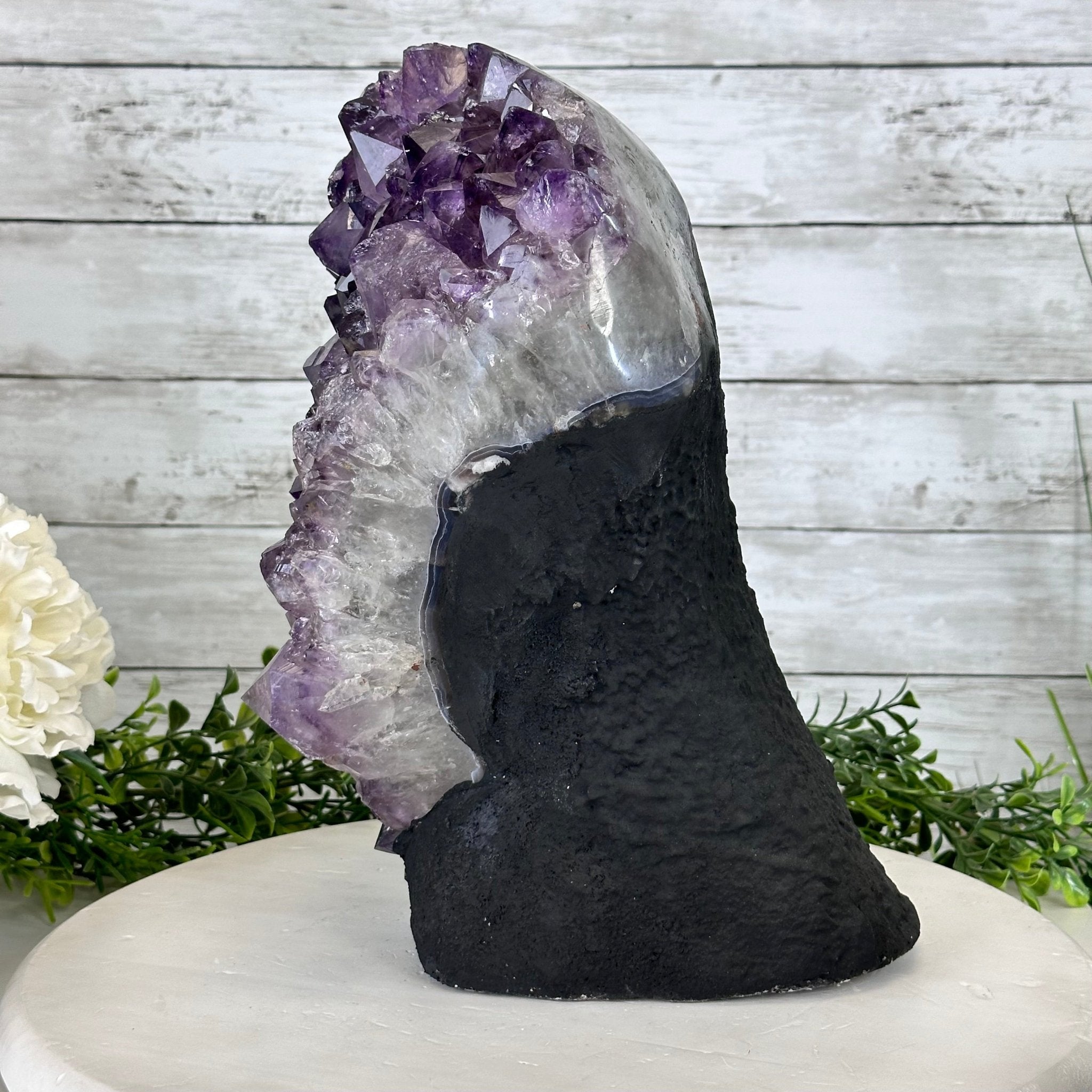 Standard Plus Quality Amethyst Crystal on Cement Base, 23 lbs and 12" Tall #5614-0091 - Brazil GemsBrazil GemsStandard Plus Quality Amethyst Crystal on Cement Base, 23 lbs and 12" Tall #5614-0091Clusters on Cement Bases5614-0091