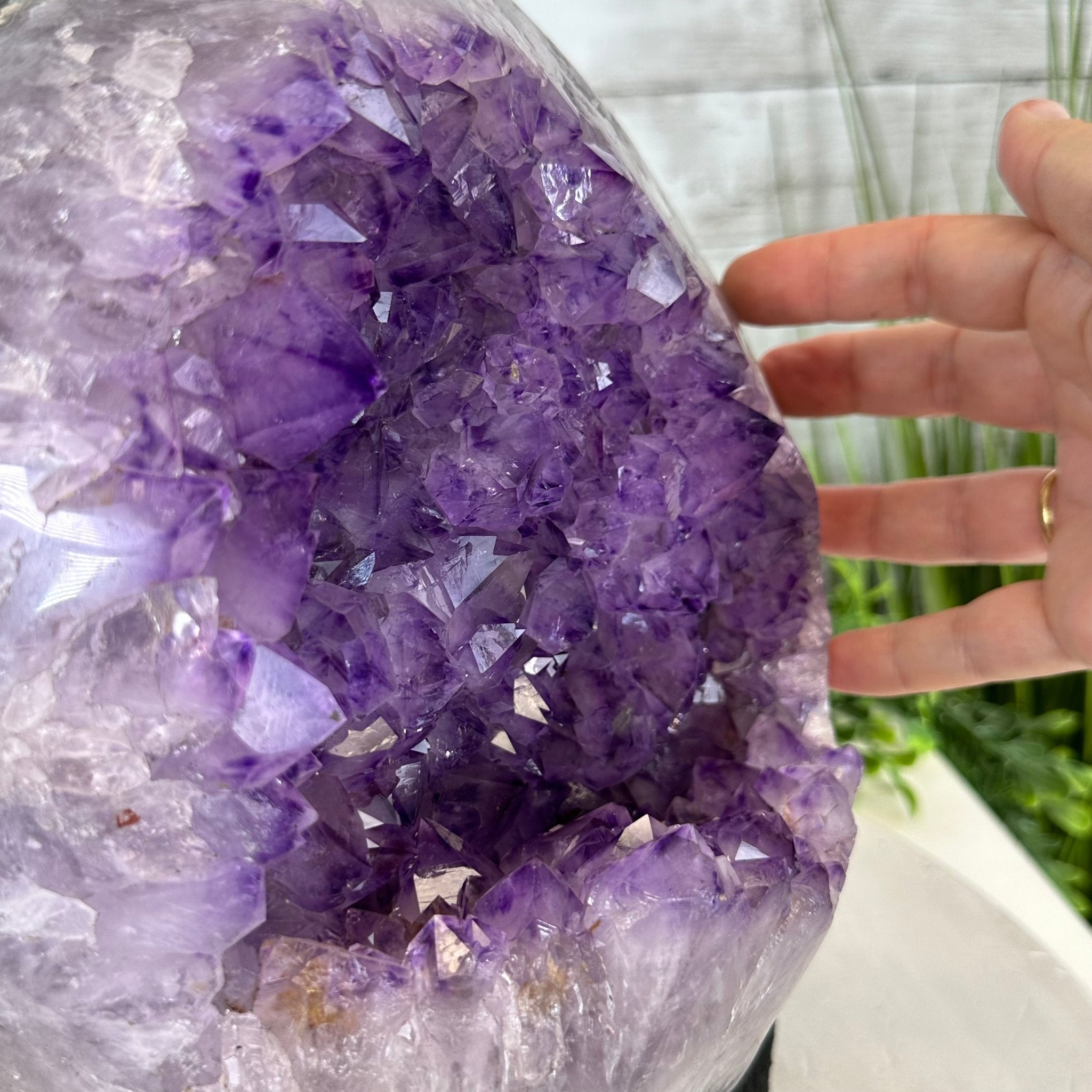 Standard Plus Quality Amethyst Crystal on Cement Base, 28.4 lbs and 11" Tall #5614-0092 - Brazil GemsBrazil GemsStandard Plus Quality Amethyst Crystal on Cement Base, 28.4 lbs and 11" Tall #5614-0092Clusters on Cement Bases5614-0092
