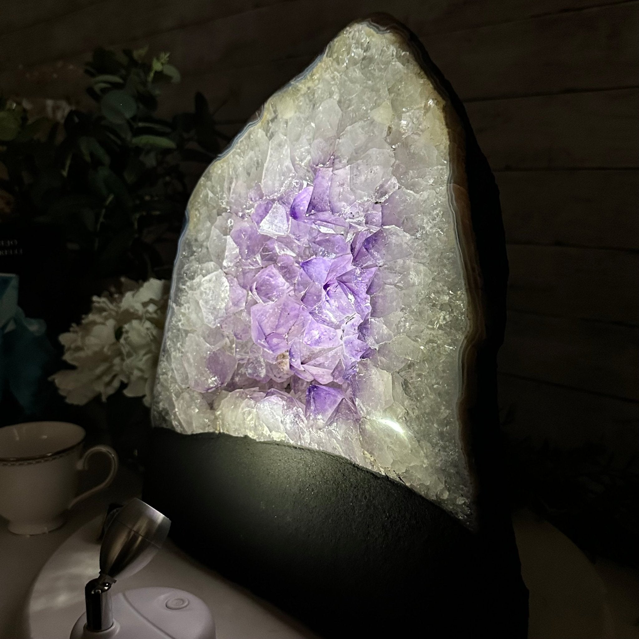 Standard Plus Quality Amethyst Crystal on Cement Base, 37.5 lbs and 13.7" Tall #5614-0095 - Brazil GemsBrazil GemsStandard Plus Quality Amethyst Crystal on Cement Base, 37.5 lbs and 13.7" Tall #5614-0095Clusters on Cement Bases5614-0095