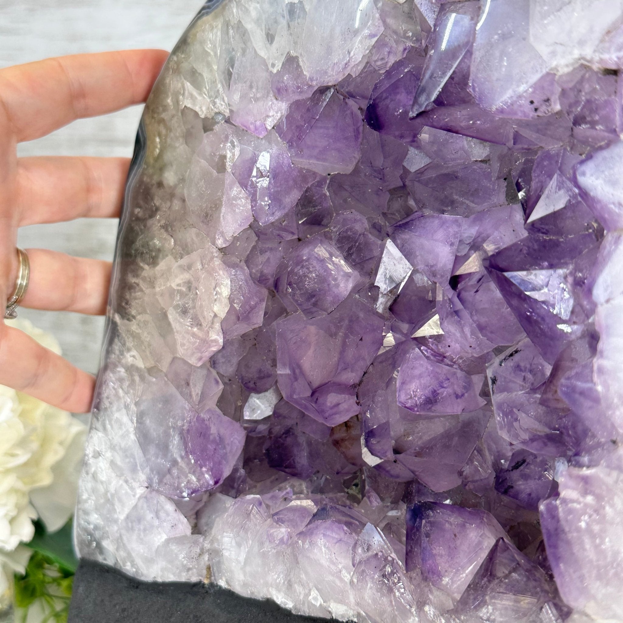 Standard Plus Quality Amethyst Crystal on Cement Base, 37.5 lbs and 13.7" Tall #5614-0095 - Brazil GemsBrazil GemsStandard Plus Quality Amethyst Crystal on Cement Base, 37.5 lbs and 13.7" Tall #5614-0095Clusters on Cement Bases5614-0095