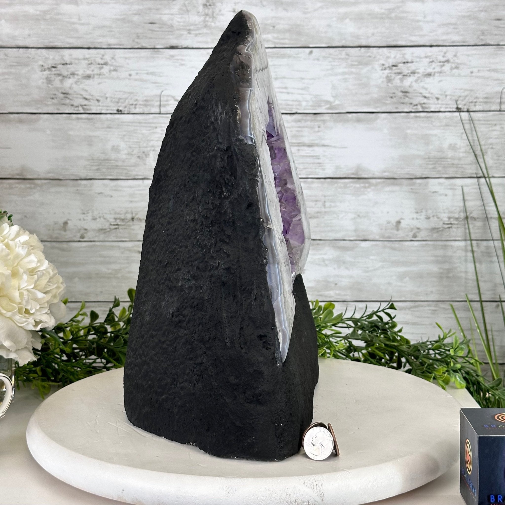 Standard Plus Quality Amethyst Crystal on Cement Base, 37.5 lbs and 13.7" Tall #5614-0095 - Brazil GemsBrazil GemsStandard Plus Quality Amethyst Crystal on Cement Base, 37.5 lbs and 13.7" Tall #5614-0095Clusters on Cement Bases5614-0095
