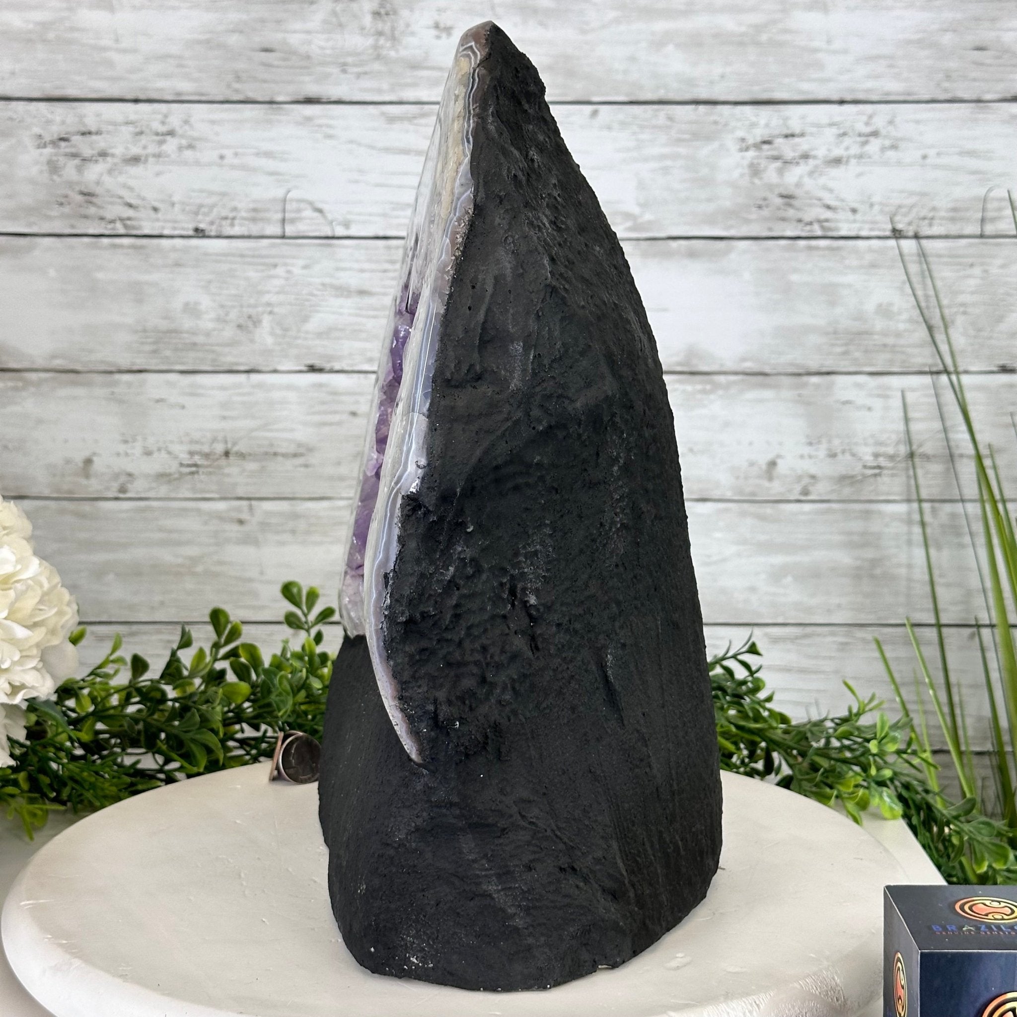 Standard Plus Quality Amethyst Crystal on Cement Base, 37.5 lbs and 13.7" Tall #5614-0095 - Brazil GemsBrazil GemsStandard Plus Quality Amethyst Crystal on Cement Base, 37.5 lbs and 13.7" Tall #5614-0095Clusters on Cement Bases5614-0095