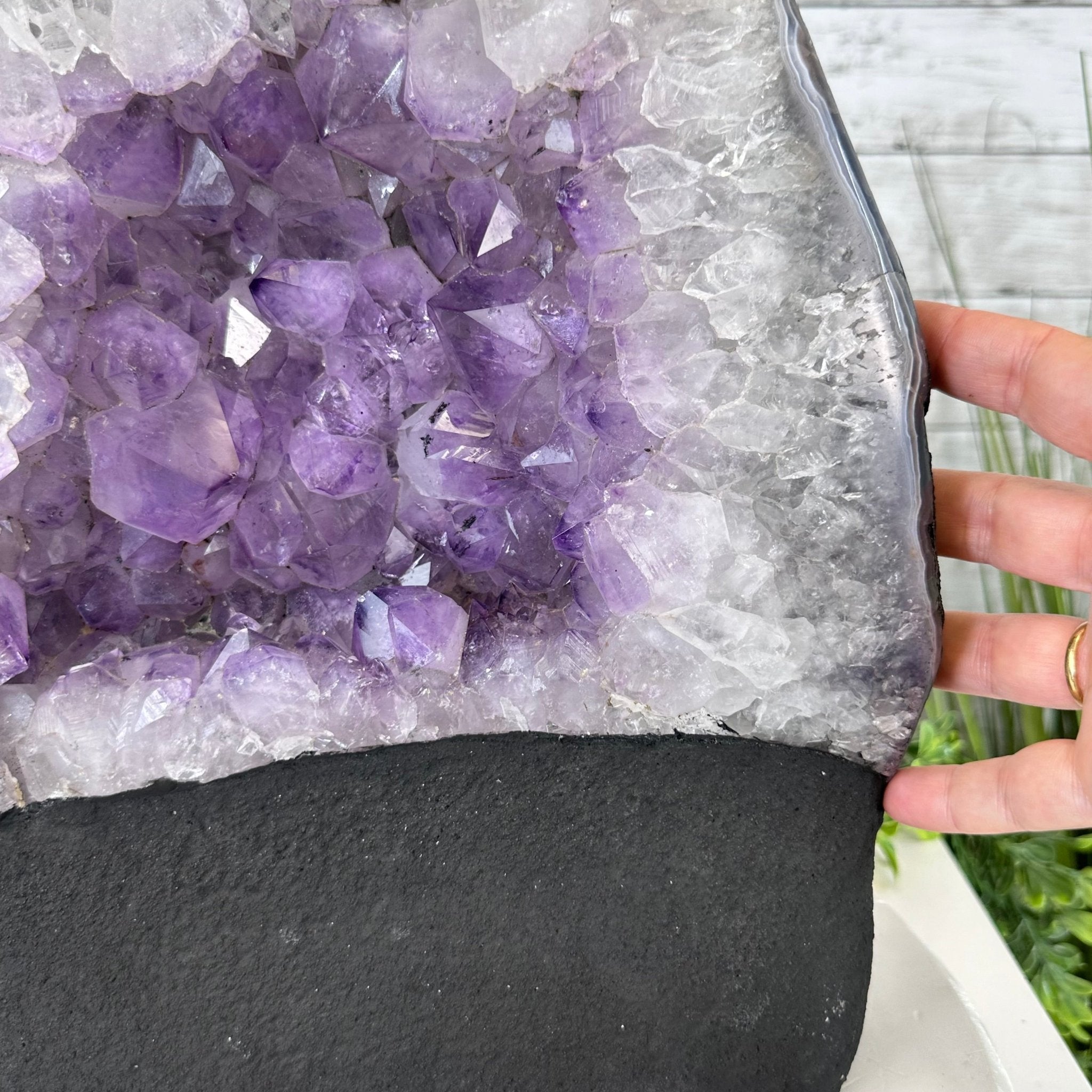 Standard Plus Quality Amethyst Crystal on Cement Base, 37.5 lbs and 13.7" Tall #5614-0095 - Brazil GemsBrazil GemsStandard Plus Quality Amethyst Crystal on Cement Base, 37.5 lbs and 13.7" Tall #5614-0095Clusters on Cement Bases5614-0095