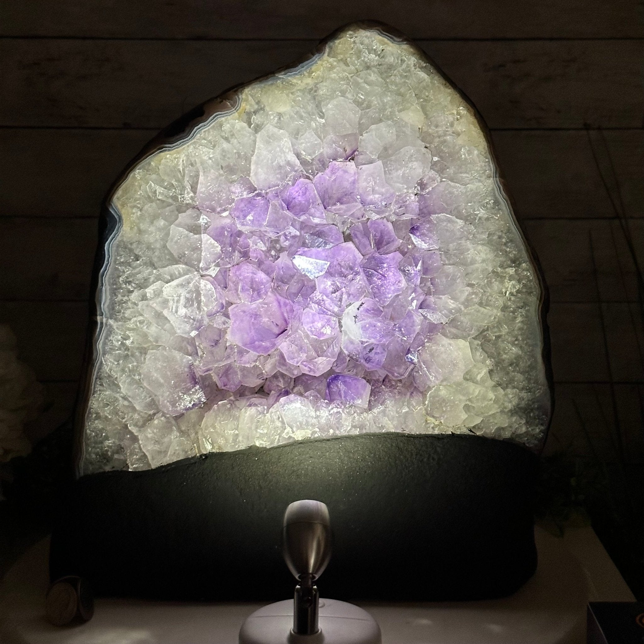 Standard Plus Quality Amethyst Crystal on Cement Base, 37.5 lbs and 13.7" Tall #5614-0095 - Brazil GemsBrazil GemsStandard Plus Quality Amethyst Crystal on Cement Base, 37.5 lbs and 13.7" Tall #5614-0095Clusters on Cement Bases5614-0095