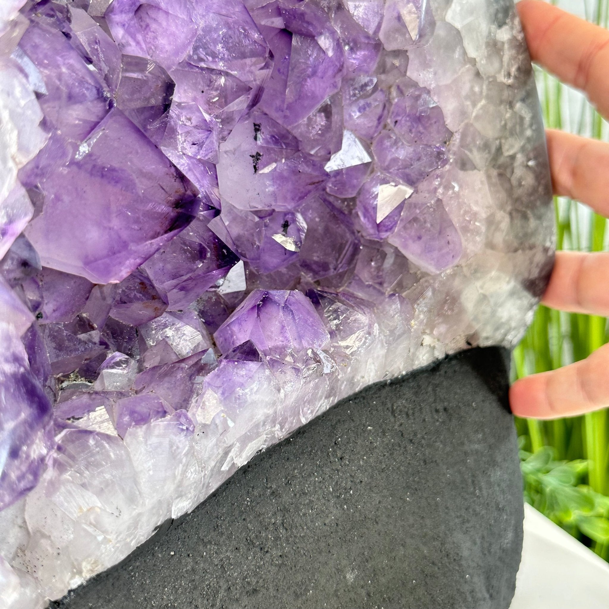 Standard Plus Quality Amethyst Crystal on Cement Base, 37.5 lbs and 13.7" Tall #5614-0095 - Brazil GemsBrazil GemsStandard Plus Quality Amethyst Crystal on Cement Base, 37.5 lbs and 13.7" Tall #5614-0095Clusters on Cement Bases5614-0095